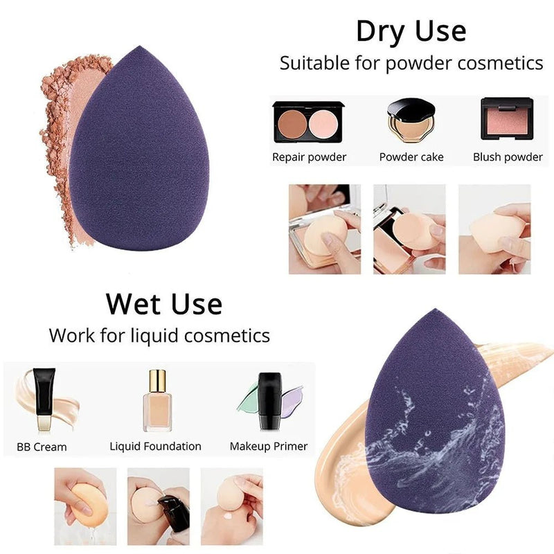 12 peças de esponja de maquiagem Blender Beauty Egg Soft - SHAMYS ONLINE SHOPPING