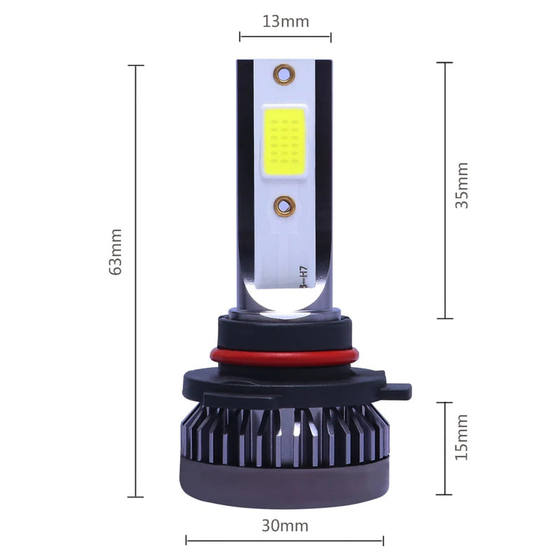 2Pcs LED H4 H7 Farol de carro H1 Lâmpada LED H8 H11 9005 HB3 9006 HB4 9004 HB1 H3 HB5 H13 Luzes Led 20000LM Turbo lâmpada 12V - SHAMYS ONLINE SHOPPING