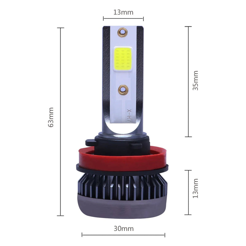 2Pcs LED H4 H7 Farol de carro H1 Lâmpada LED H8 H11 9005 HB3 9006 HB4 9004 HB1 H3 HB5 H13 Luzes Led 20000LM Turbo lâmpada 12V - SHAMYS ONLINE SHOPPING