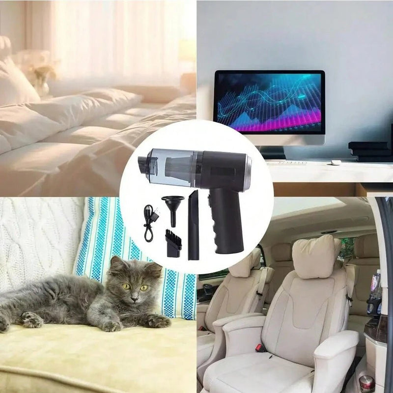 3 em 1 sucção integrada e aspirador de pó de combinação de sopro carregamento USB pequeno carro - SHAMYS ONLINE SHOPPING