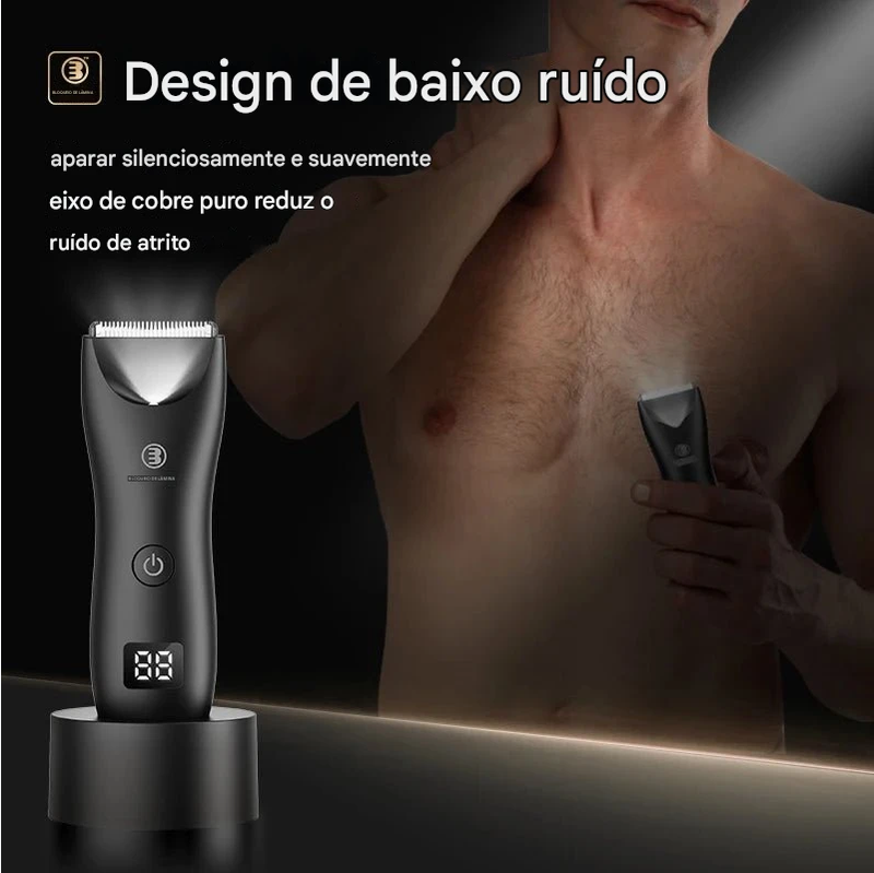 Aparador profissional de pelos corporais BLADELOCK™  Extra Seguro, com lâmina de cerâmica virilha para homens e mulheres.