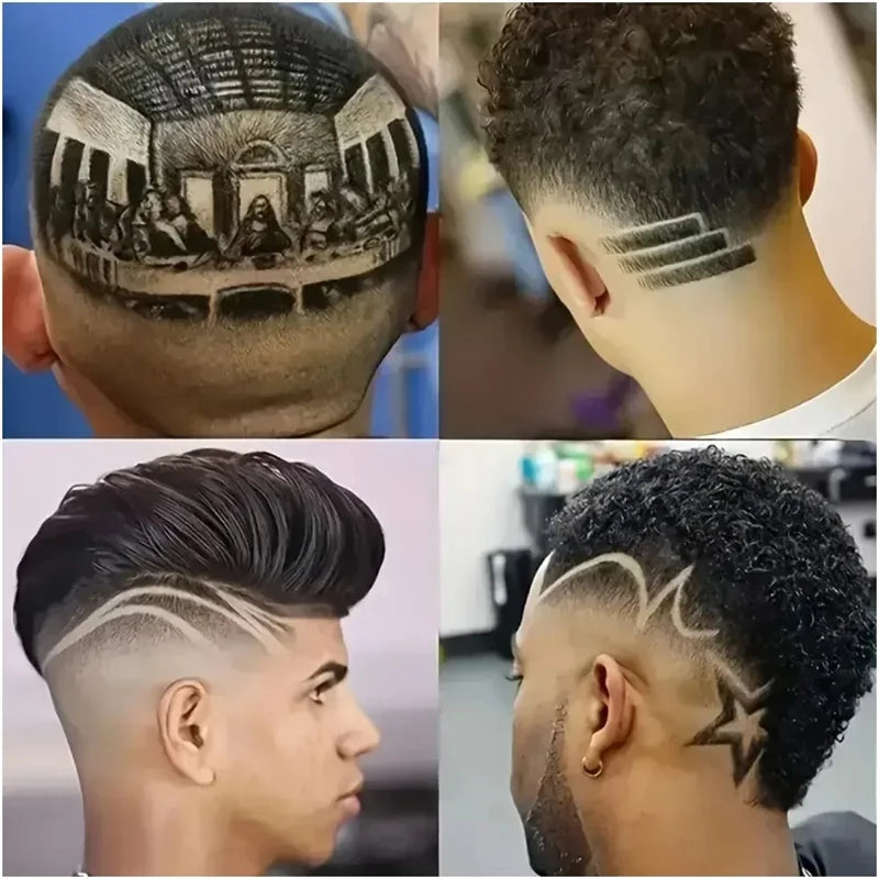 Máquina de cortar cabelo profissional para homens T9 elétrica recarregável