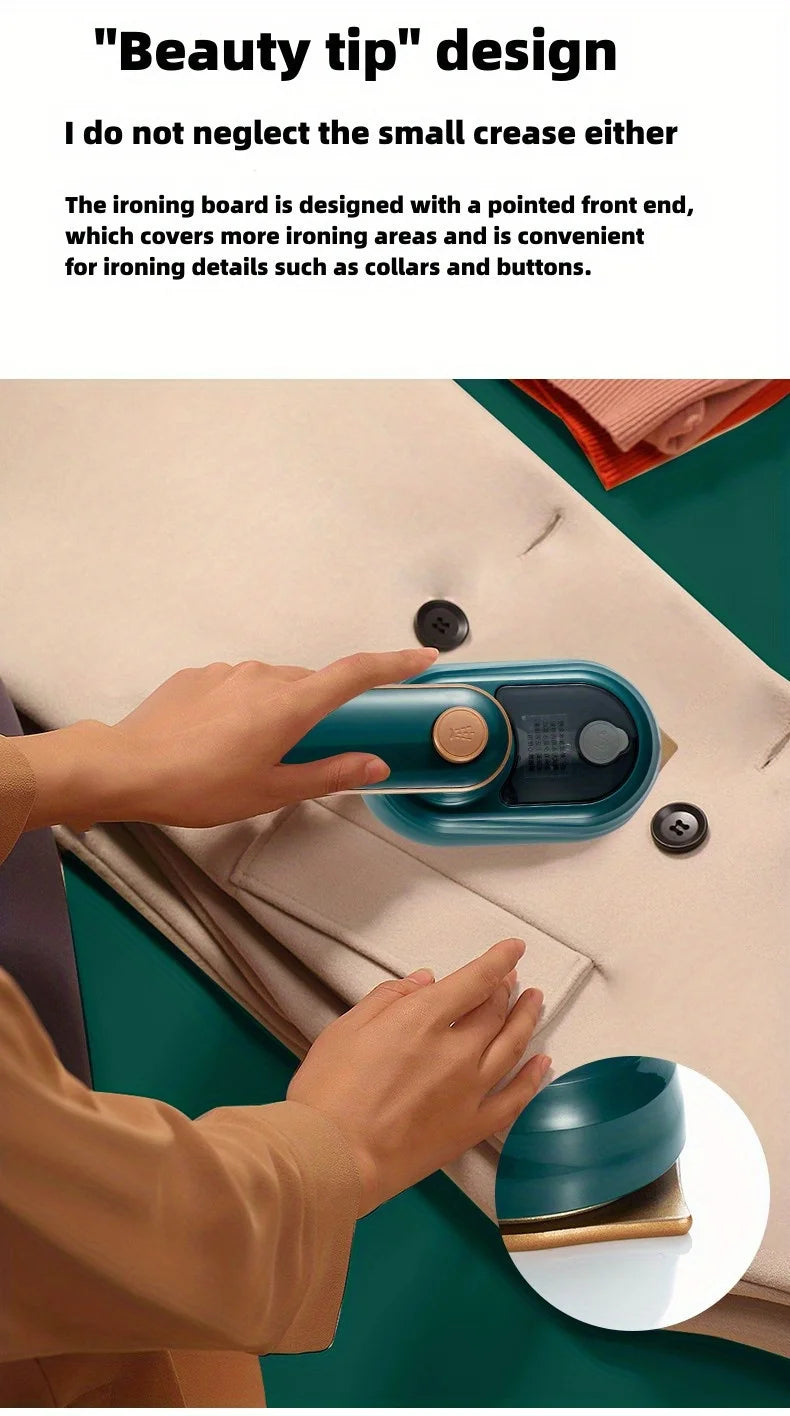 Ferro de passar a vapor portátil compacto - rotação de 180 °, design dobrável - conveniente para viagens