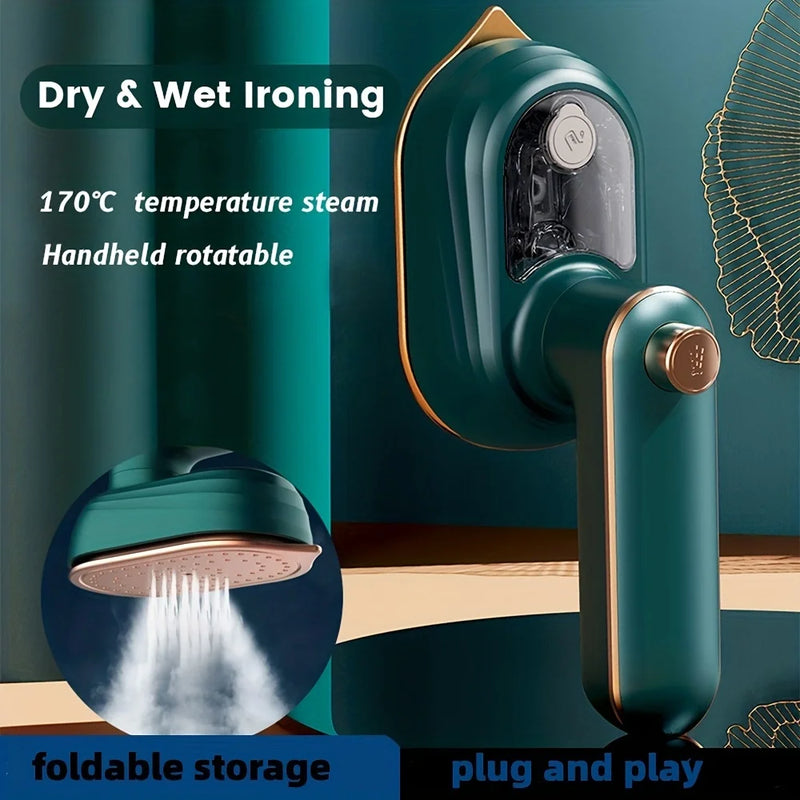 Ferro de passar a vapor portátil compacto - rotação de 180 °, design dobrável - conveniente para viagens