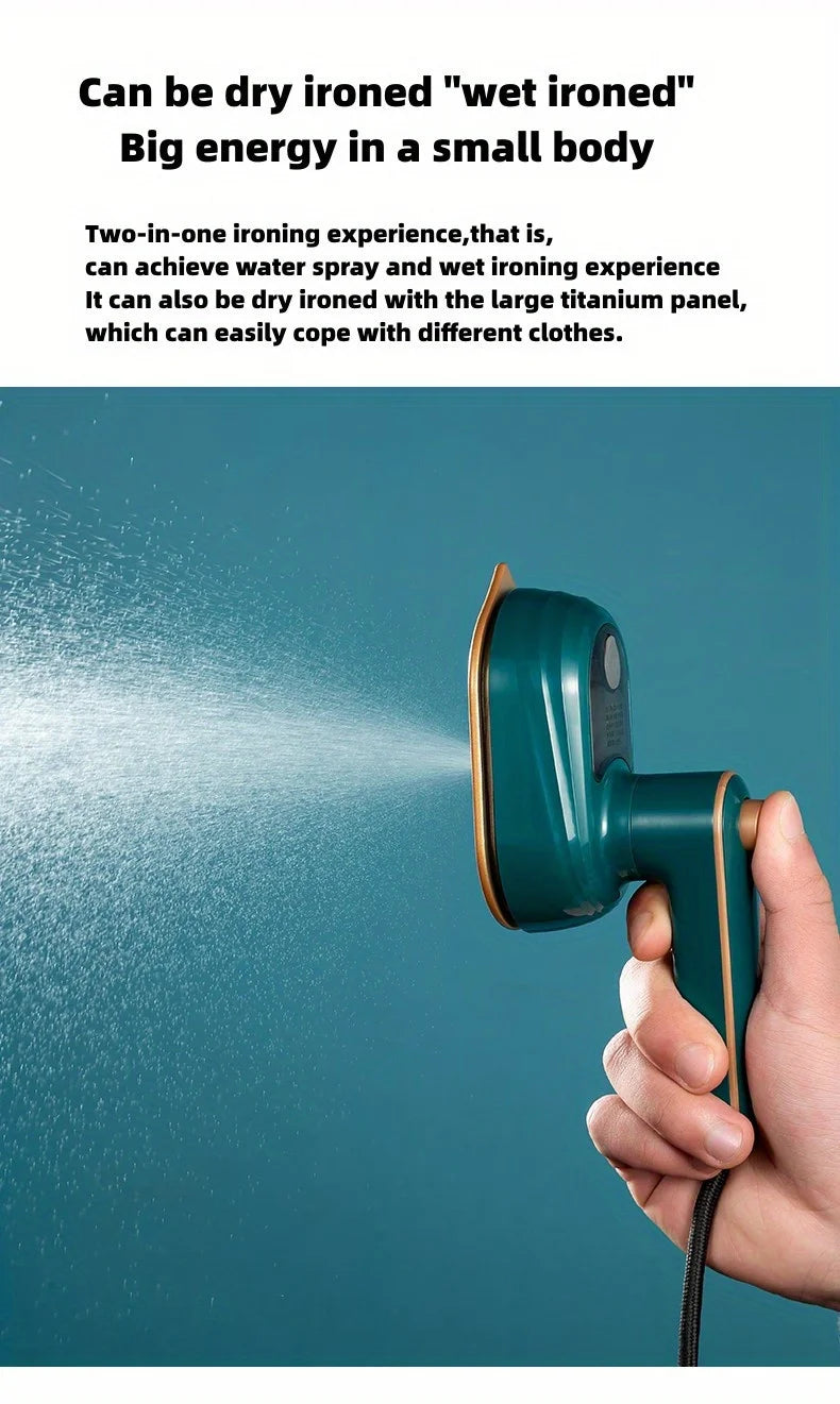 Ferro de passar a vapor portátil compacto - rotação de 180 °, design dobrável - conveniente para viagens