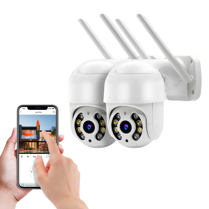 Câmera IP Externa Wi-fi Rotativa, fácil de utilizar, rotação 360º, longo alcance.