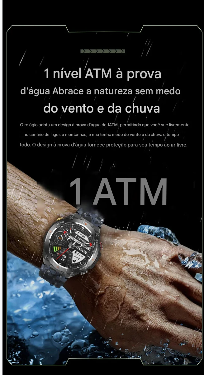Novo HUAWEI GPS SmartWatch HD 412*412 Tela AMOLED Frequência cardíaca Bluetooth Chamada IP68 À prova d'água Pulseira inteligente