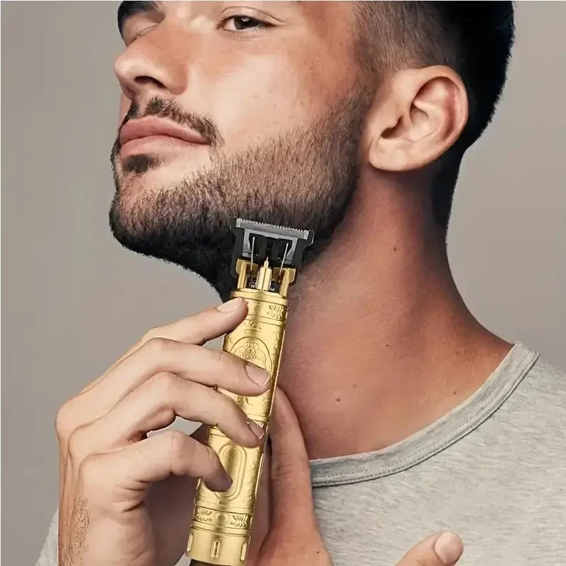 Máquina de cortar cabelo profissional para homens T9 elétrica recarregável