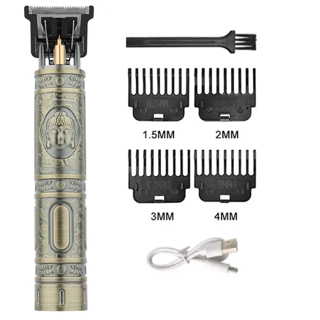 Máquina de cortar cabelo profissional para homens T9 elétrica recarregável