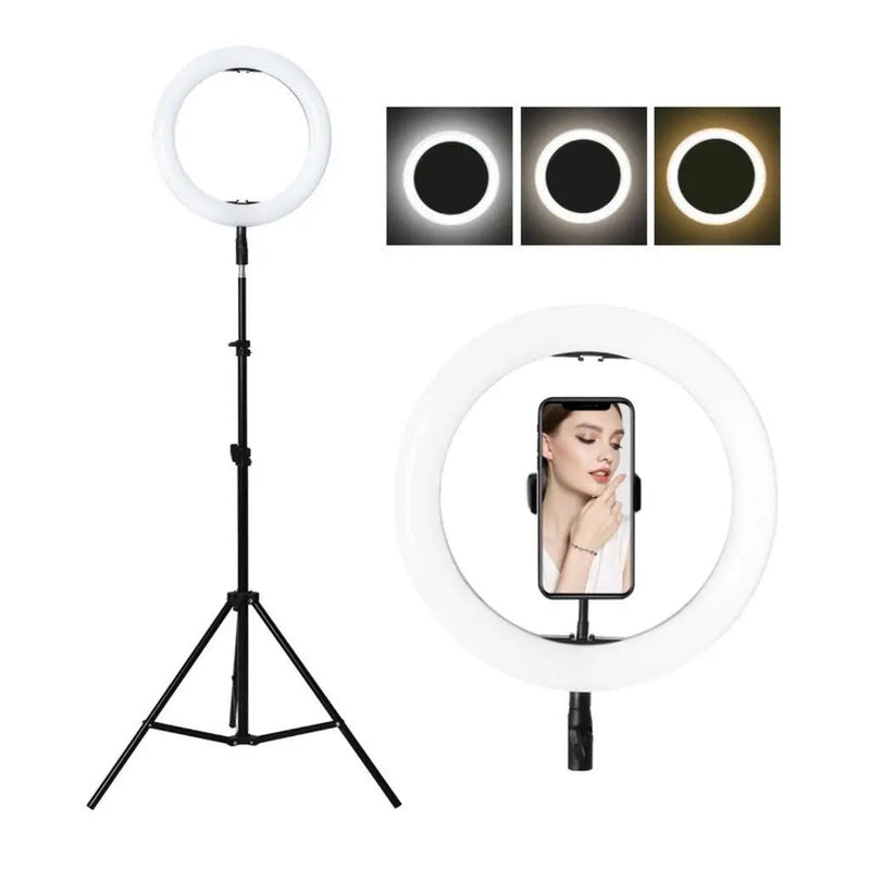 Anel de luz tipo anel de luz de 26 cm e tripé de 2 metros - SHAMYS ONLINE SHOPPING
