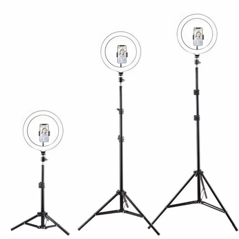 Anel de luz tipo anel de luz de 26 cm e tripé de 2 metros - SHAMYS ONLINE SHOPPING