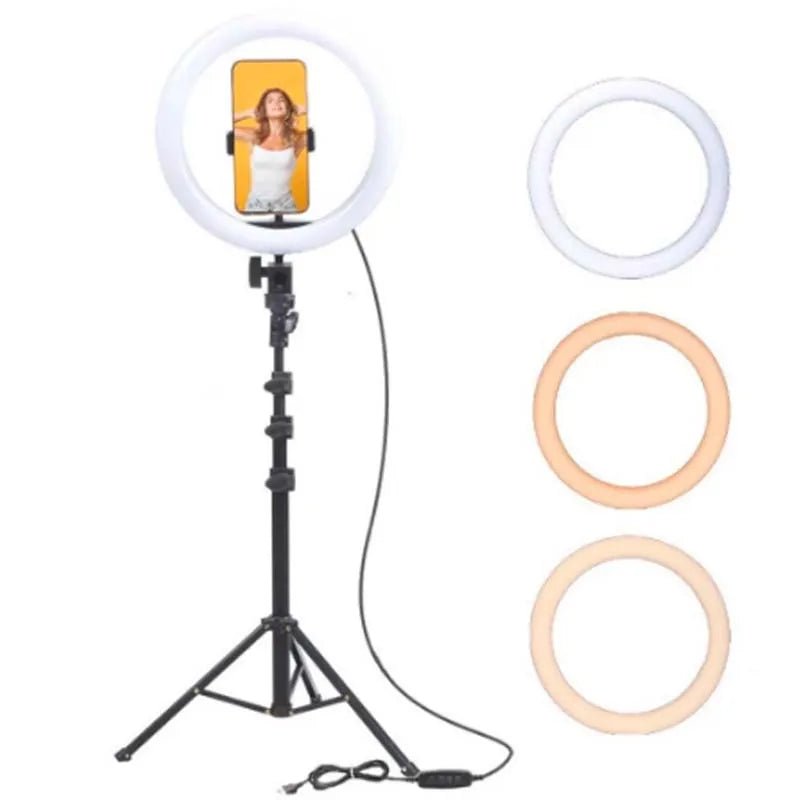 Anel de luz tipo anel de luz de 26 cm e tripé de 2 metros - SHAMYS ONLINE SHOPPING