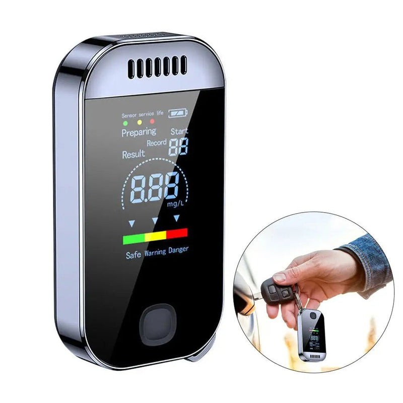 Bafômetro Profissional Com Display LCD USB Recarregável - SHAMYS ONLINE SHOPPING