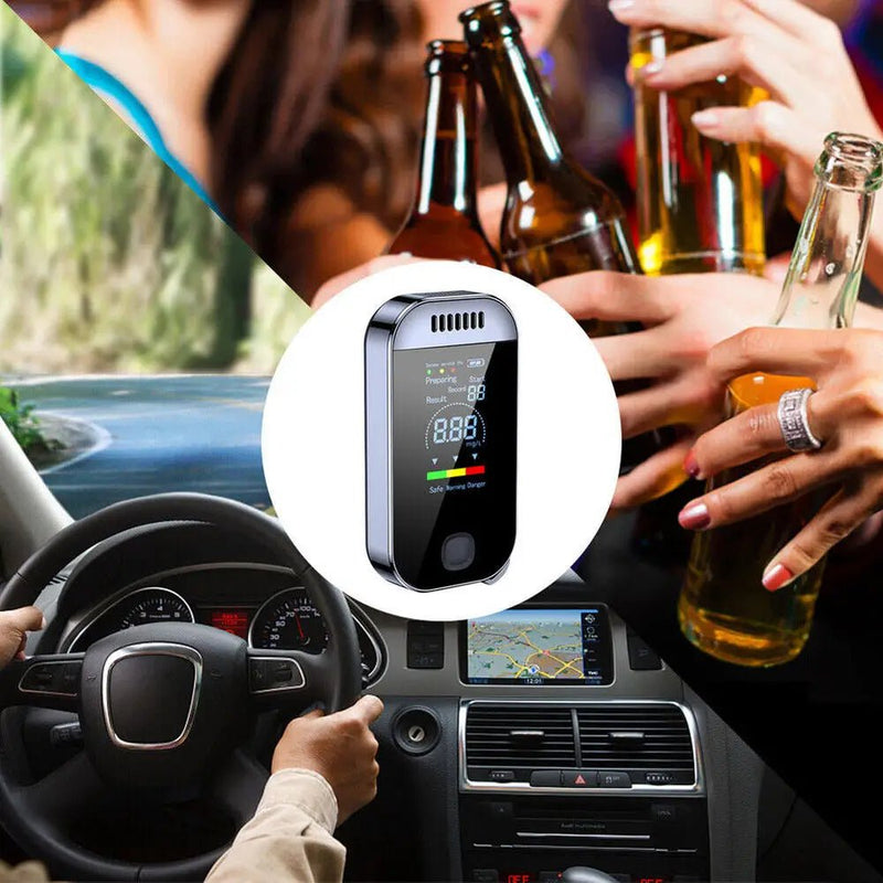 Bafômetro Profissional Com Display LCD USB Recarregável - SHAMYS ONLINE SHOPPING