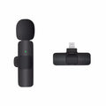 Basix 2.4G Microfone de lapela sem fio portátil para gravação de áudio e vídeo Mini microfone para iPhone Androide - SHAMYS ONLINE SHOPPING