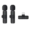Basix 2.4G Microfone de lapela sem fio portátil para gravação de áudio e vídeo Mini microfone para iPhone Androide - SHAMYS ONLINE SHOPPING
