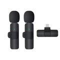 Basix 2.4G Microfone de lapela sem fio portátil para gravação de áudio e vídeo Mini microfone para iPhone Androide - SHAMYS ONLINE SHOPPING