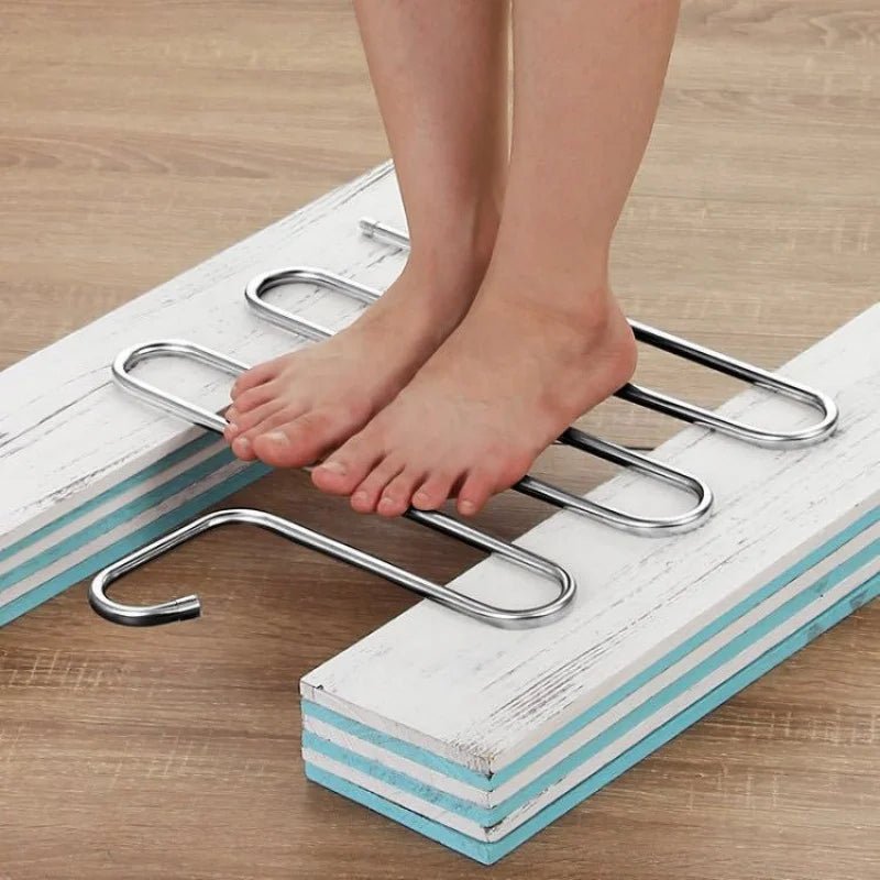 Cabides multifuncionais de 5 camadas, antiderrapantes para calças, para roupas com múltiplas funções - SHAMYS ONLINE SHOPPING