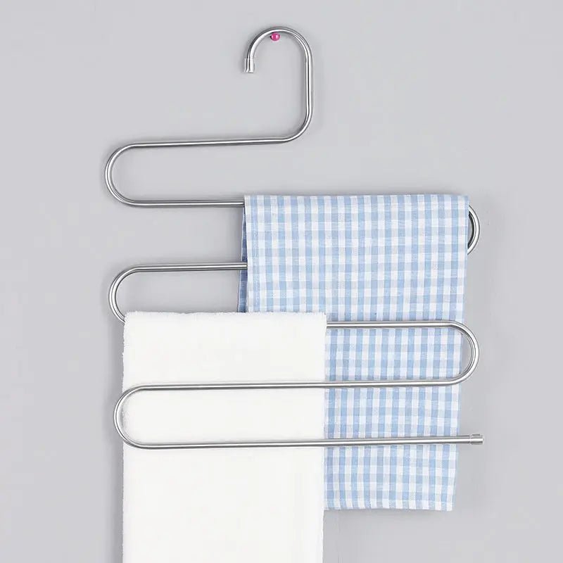 Cabides multifuncionais de 5 camadas, antiderrapantes para calças, para roupas com múltiplas funções - SHAMYS ONLINE SHOPPING
