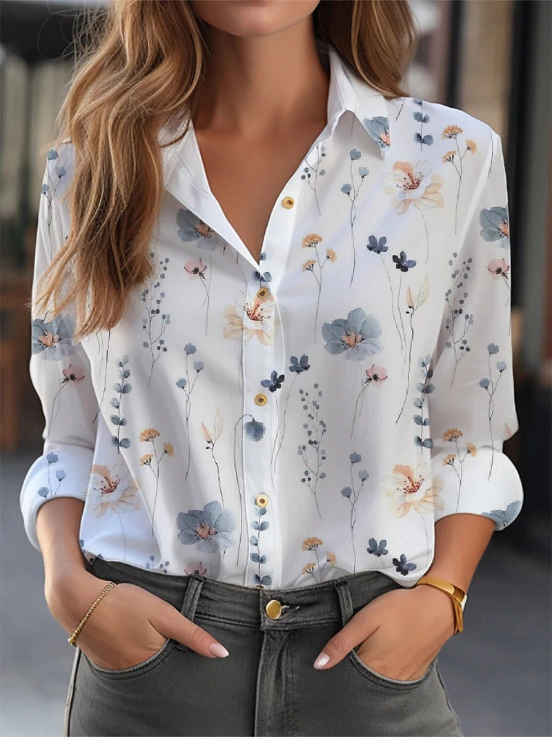 Camisa elegante feminina fashion blusa manga comprida camisa feminina - SHAMYS ONLINE SHOPPING