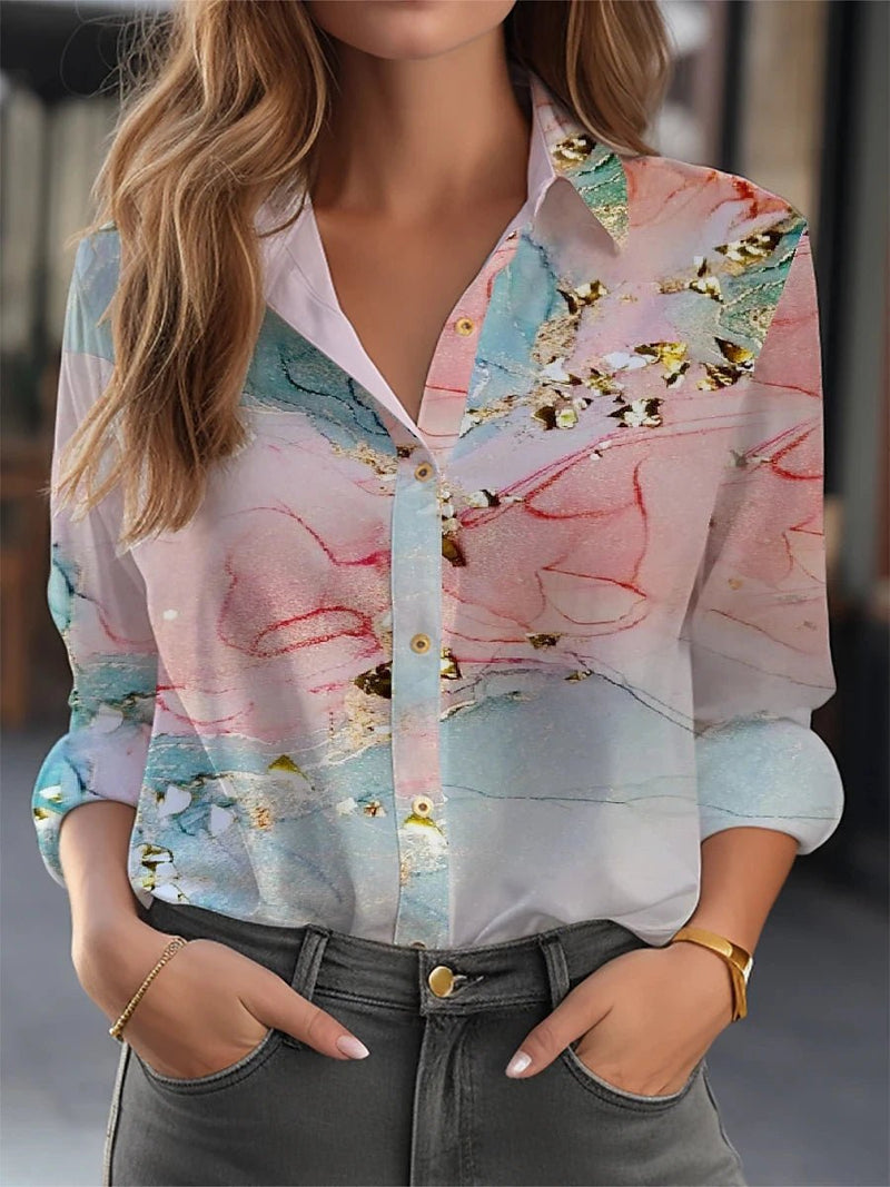 Camisa elegante feminina fashion blusa manga comprida camisa feminina - SHAMYS ONLINE SHOPPING