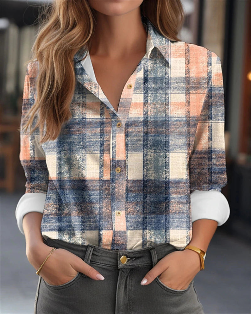 Camisa elegante feminina fashion blusa manga comprida camisa feminina - SHAMYS ONLINE SHOPPING