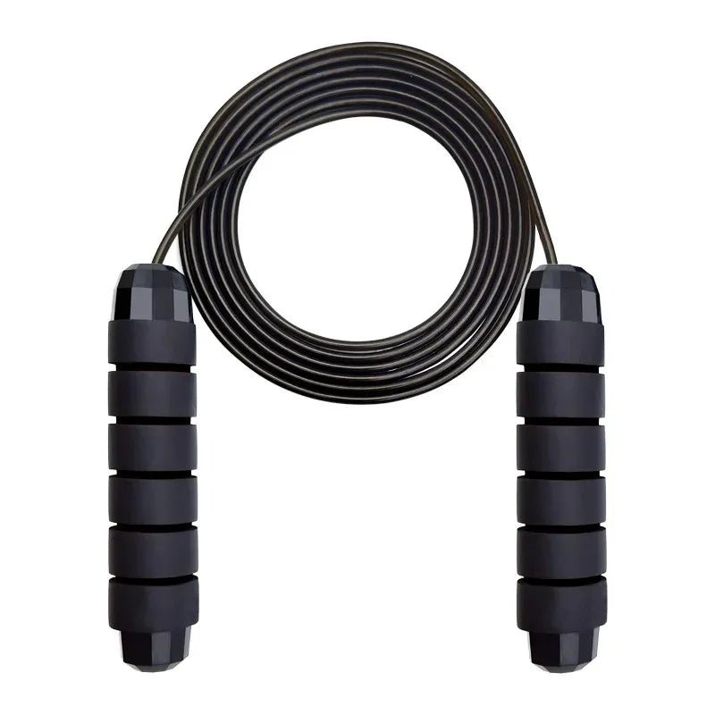 Com rolamentos de esferas, corda de pular de fio de velocidade ajustável sem emaranhados, com alças de espuma para exercícios em casa - SHAMYS ONLINE SHOPPING