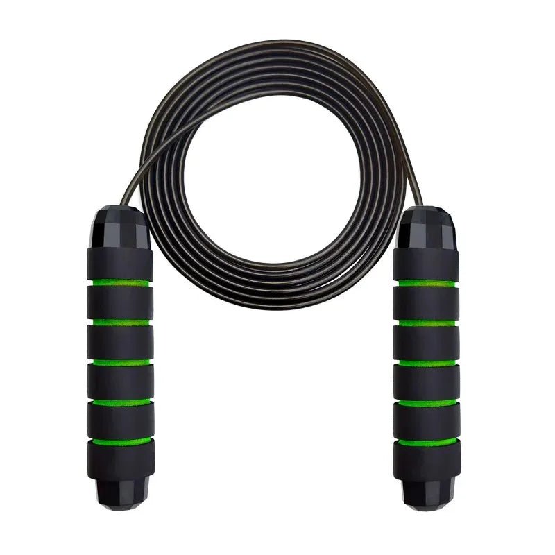 Com rolamentos de esferas, corda de pular de fio de velocidade ajustável sem emaranhados, com alças de espuma para exercícios em casa - SHAMYS ONLINE SHOPPING