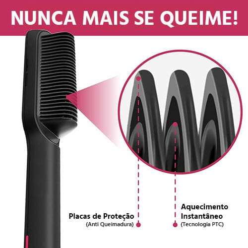 Escova Alisadora de Cabelos Bivolt 5 em 1 - SHAMYS ONLINE SHOPPING
