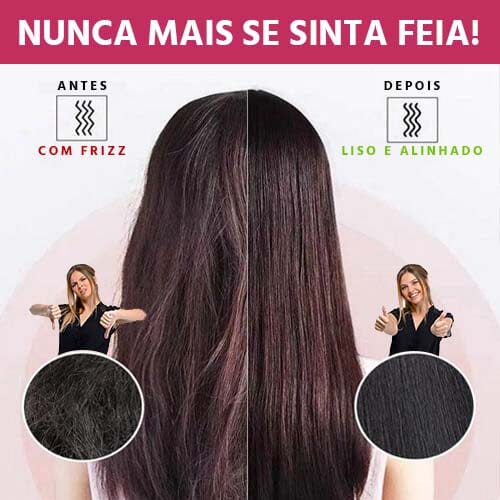 Escova Alisadora de Cabelos Bivolt 5 em 1 - SHAMYS ONLINE SHOPPING