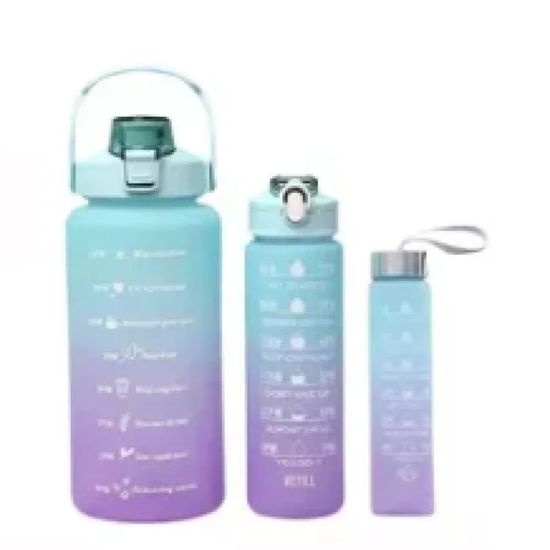 Garrafa De Água Squeeze Kit 3 peças - SHAMYS ONLINE SHOPPING
