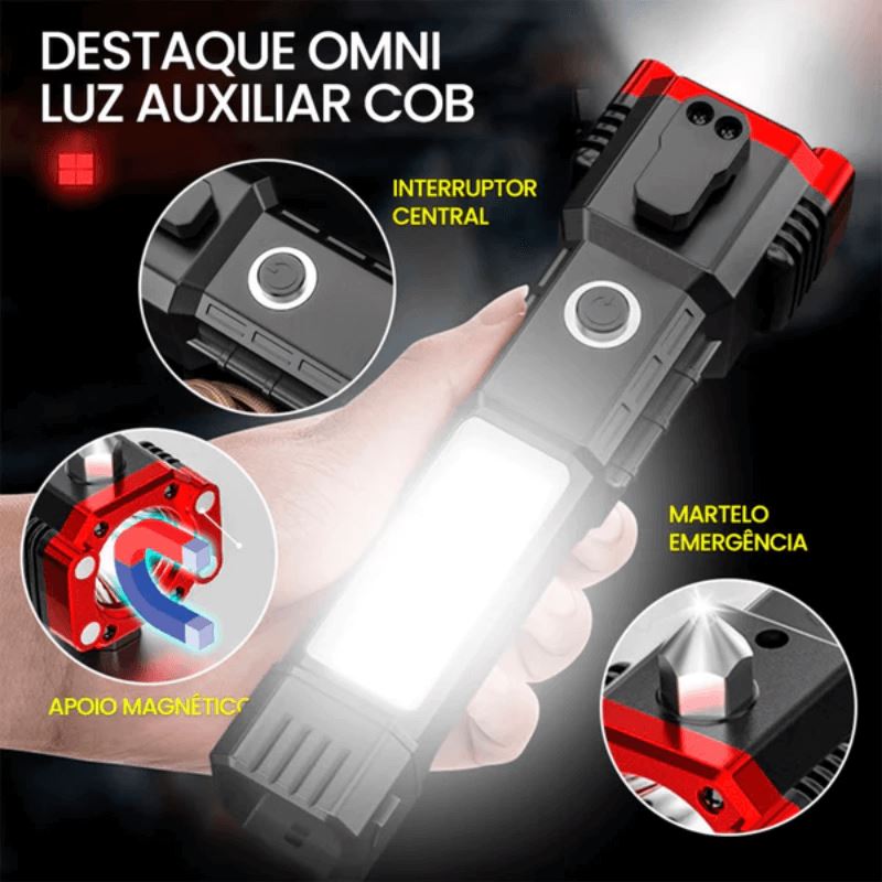 Lanterna Tática Indestrutível 4 em 1 - Ultra Potência - SHAMYS ONLINE SHOPPING