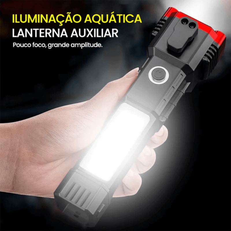 Lanterna Tática Indestrutível 4 em 1 - Ultra Potência - SHAMYS ONLINE SHOPPING