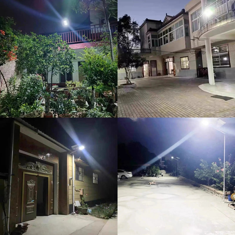 Mais novas luzes solares LED 9900LM lâmpada solar externa com sensor de movimento 4 modos à prova d'água IP65 luz solar para jardim, quintal e rua - SHAMYS ONLINE SHOPPING