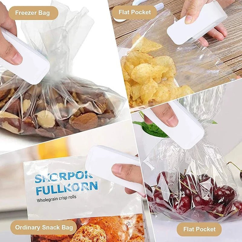 Mini Máquina de Selagem de Sacos Térmicos Seladora de Pacotes Sacos Térmicos Plásticos para Alimentos - SHAMYS ONLINE SHOPPING