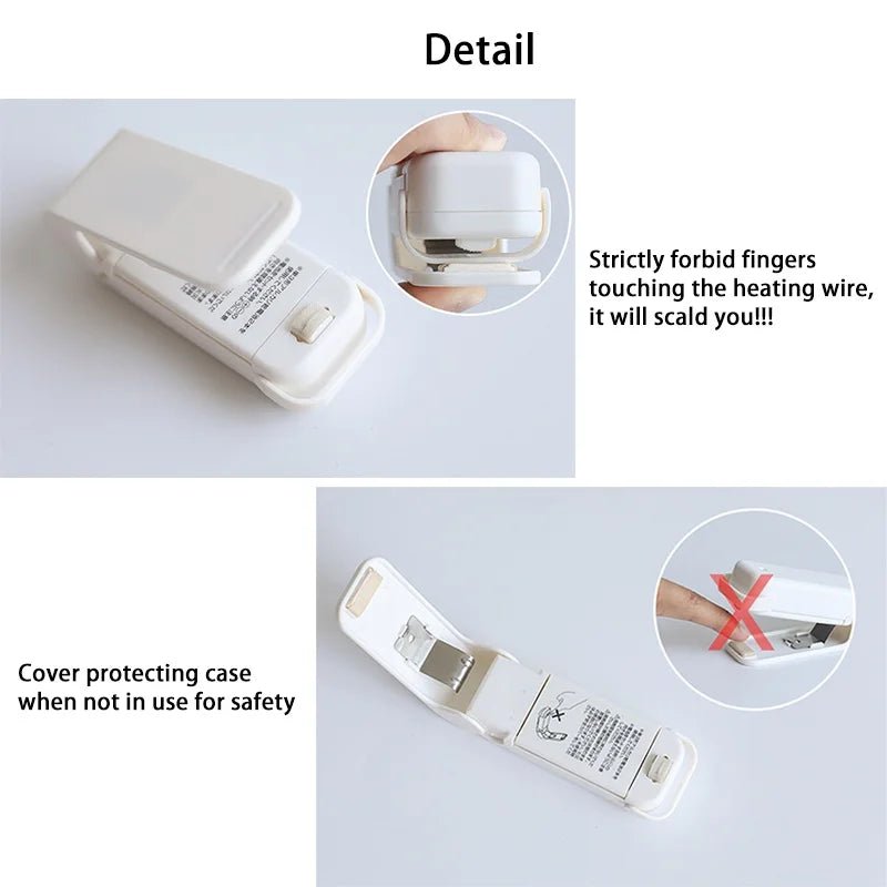 Mini Máquina de Selagem de Sacos Térmicos Seladora de Pacotes Sacos Térmicos Plásticos para Alimentos - SHAMYS ONLINE SHOPPING