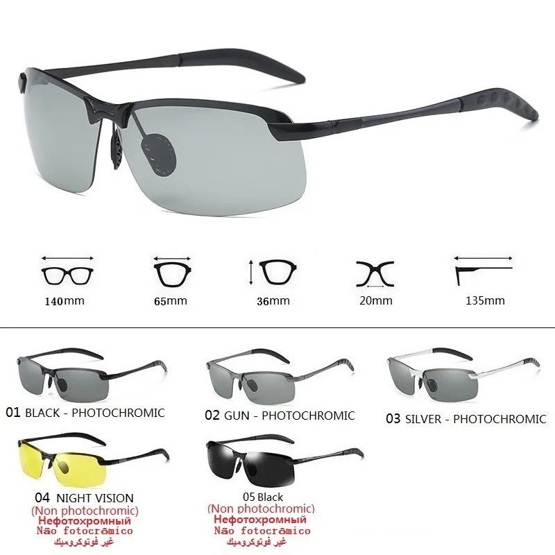 Óculos de sol fotocromáticos masculinos polarizados óculos camaleão - SHAMYS ONLINE SHOPPING