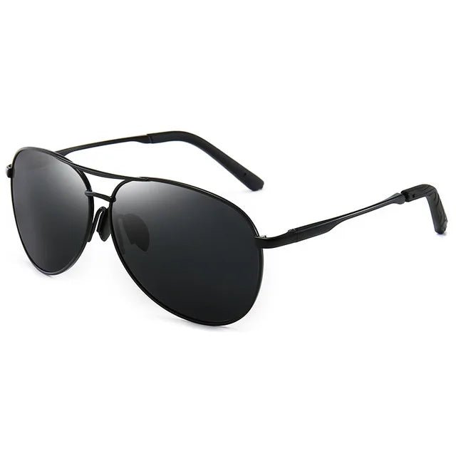 Óculos de sol polarizados com armação de metal modelo aviador, visão diurna e noturna, para dirigir - SHAMYS ONLINE SHOPPING
