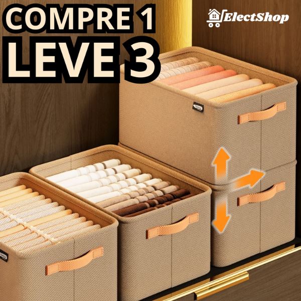 Organizador de Roupas Dobrável - COMPRE 1 LEVE 3 - SHAMYS ONLINE SHOPPING