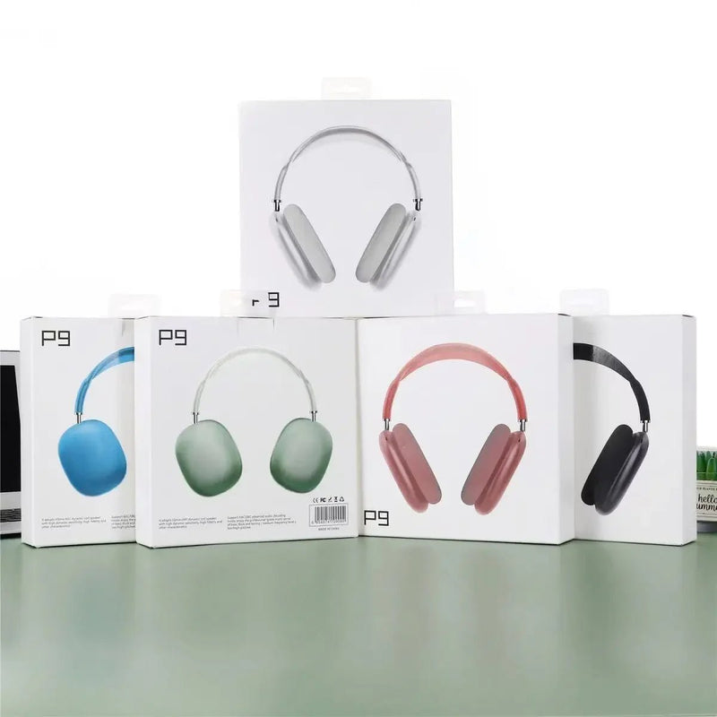 P9 Fone de ouvido sem fio Bluetooth para esportes ao ar livre, fones de ouvido sem fio para jogos com microfone, cancelamento de ruído, fones de ouvido Bluetooth - SHAMYS ONLINE SHOPPING