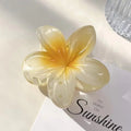 Presilha em formato de flor acrílico grampo de cabelo para mulheres, garras de caranguejo braçadeira presilhas havaianas - SHAMYS ONLINE SHOPPING
