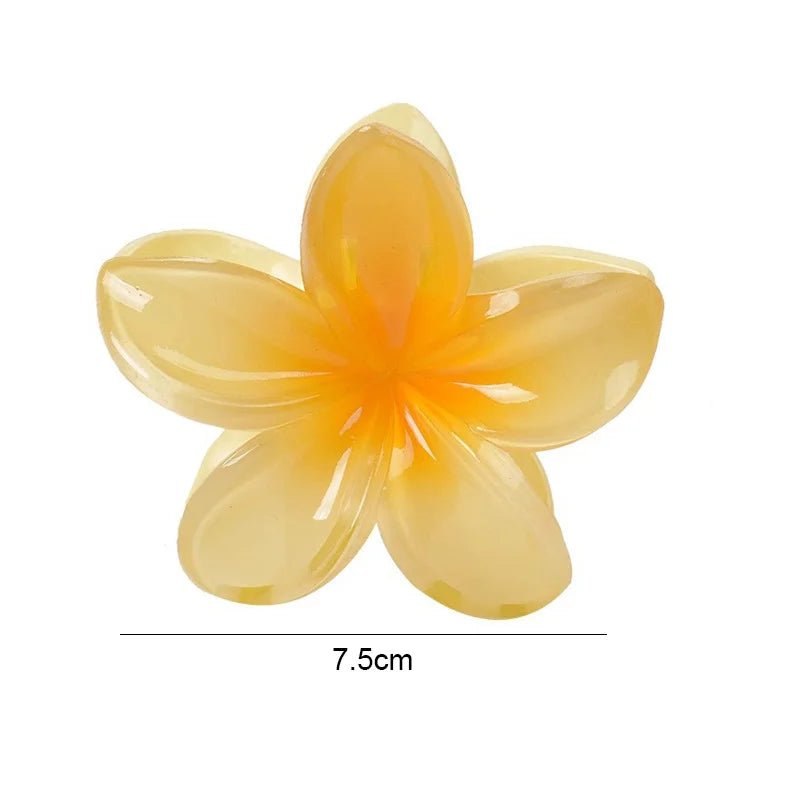 Presilha em formato de flor acrílico grampo de cabelo para mulheres, garras de caranguejo braçadeira presilhas havaianas - SHAMYS ONLINE SHOPPING