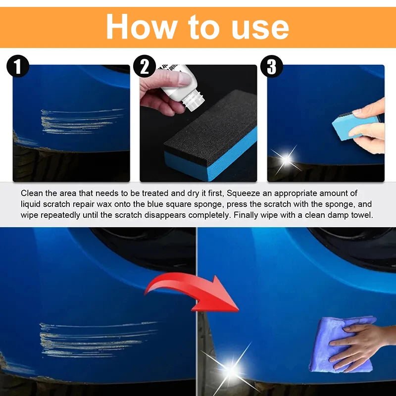 Removedor de arranhões de carro/ Pasta de polimento de carro com esponja - SHAMYS ONLINE SHOPPING