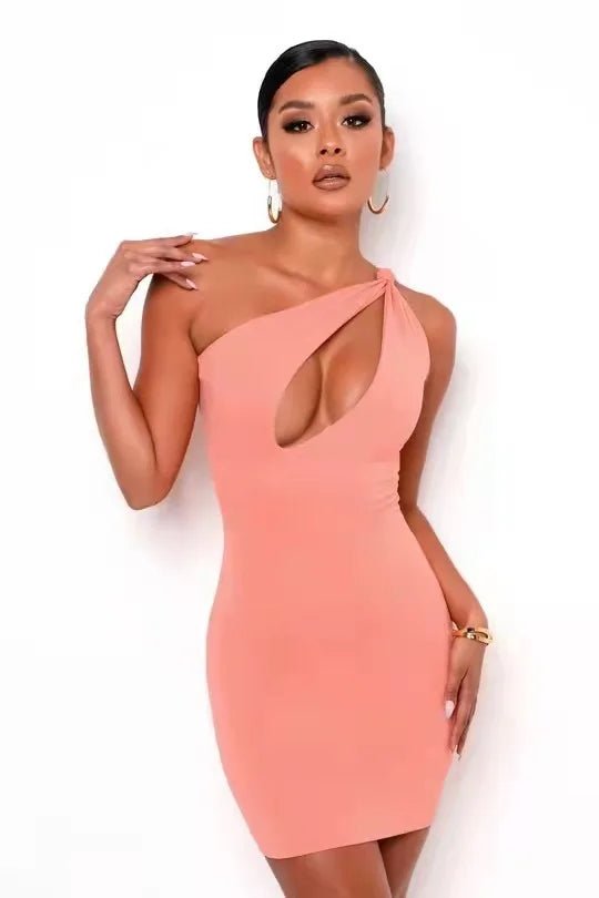 Vestido sem mangas de verão, moda casual, mini vestido irregular oco para mulheres - SHAMYS ONLINE SHOPPING