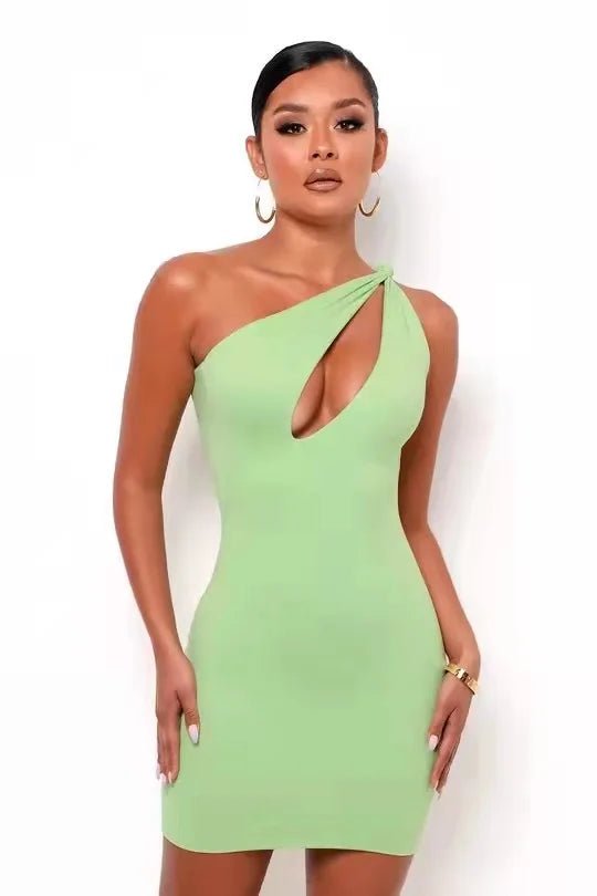 Vestido sem mangas de verão, moda casual, mini vestido irregular oco para mulheres - SHAMYS ONLINE SHOPPING